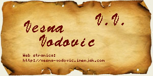 Vesna Vodović vizit kartica
